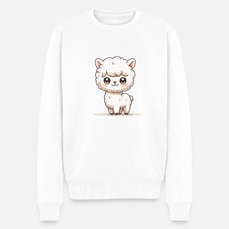 Bande dessinée Alpaga - Pull Premium bio Homme - blanc