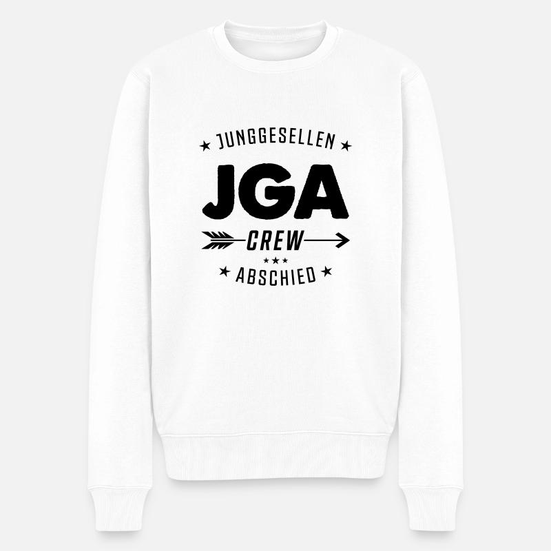 jga crew junggesellen - Männer Premium Bio Pullover - Weiß