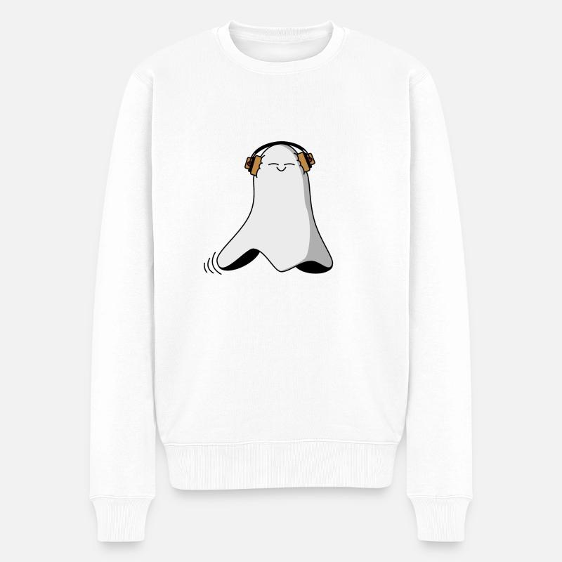qui écoute de la musique - Pull Premium bio Homme - blanc