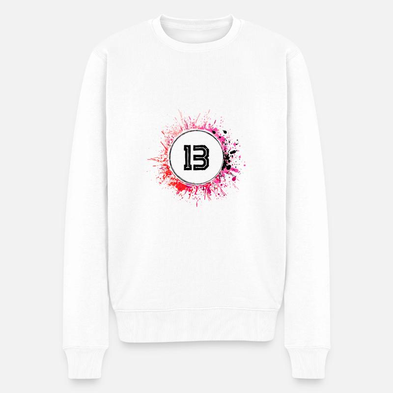 13 Nombre d’objets blob - Pull Premium bio Homme - blanc