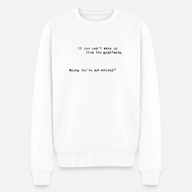 Nightmare (customize color) - Men's Premium Organic Jumper - white
