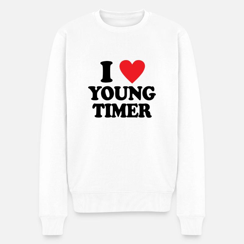 Youngtimer Oldtimer Autosammler Geschenk Schrauber - Männer Premium Bio Pullover - Weiß