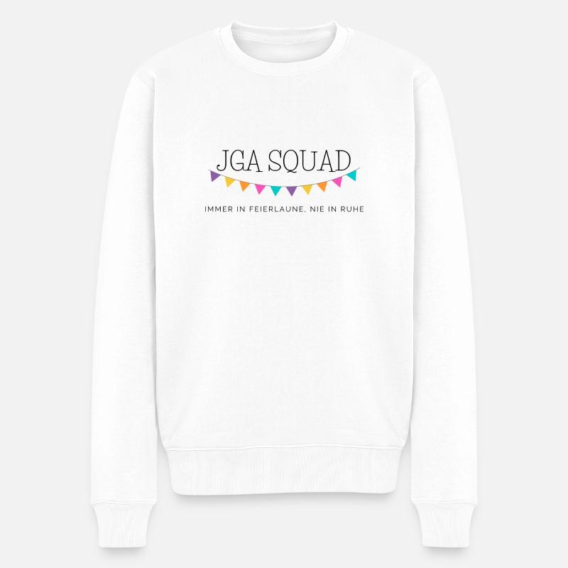JGA SQUAD - Männer Premium Bio Pullover - Weiß