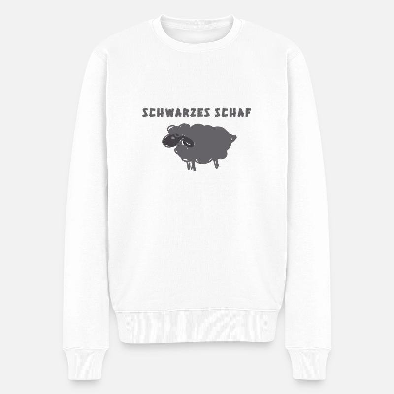 Schwarzes Schaf,,Schaf,illustration - Männer Premium Bio Pullover - Weiß