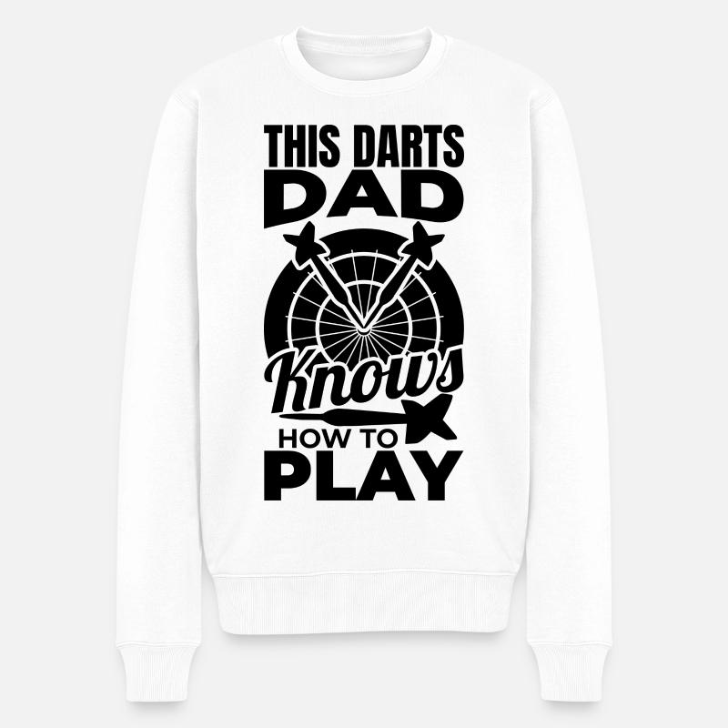 Darter Papa - Männer Premium Bio Pullover - Weiß