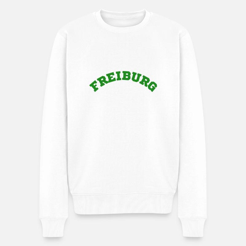 Freiburg - Männer Premium Bio Pullover - Weiß