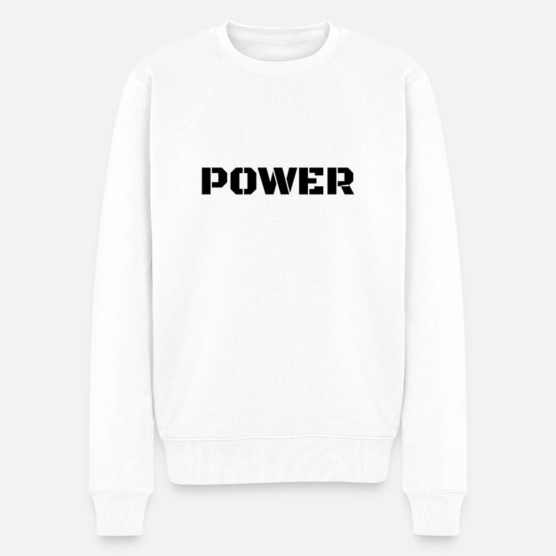 Pouvoir - Pull Premium bio Homme - blanc