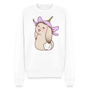 Adorable lapin avec un chapeau de fleurs - Pull Premium bio Homme - blanc - Devant - Thijin (182cm)