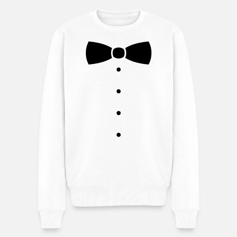 Nœud papillon ou costume de cravate. - Pull Premium bio Homme - blanc