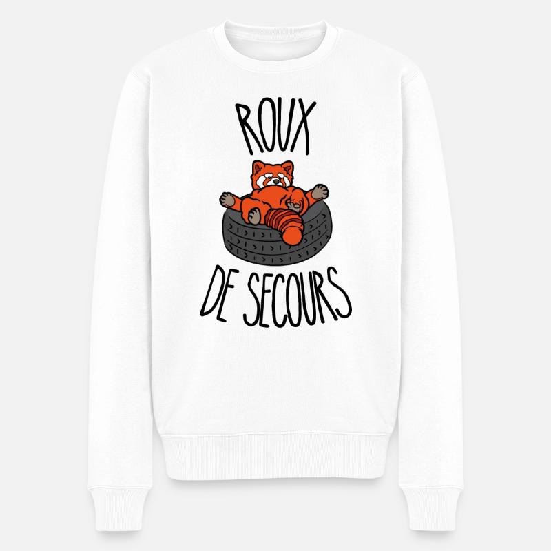 Roux de secours - Pull Premium bio Homme - blanc
