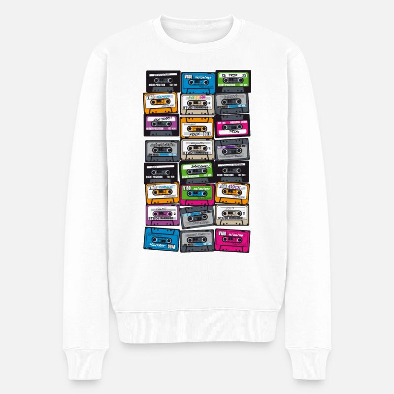 My First Playlist - Männer Premium Bio Pullover - Weiß