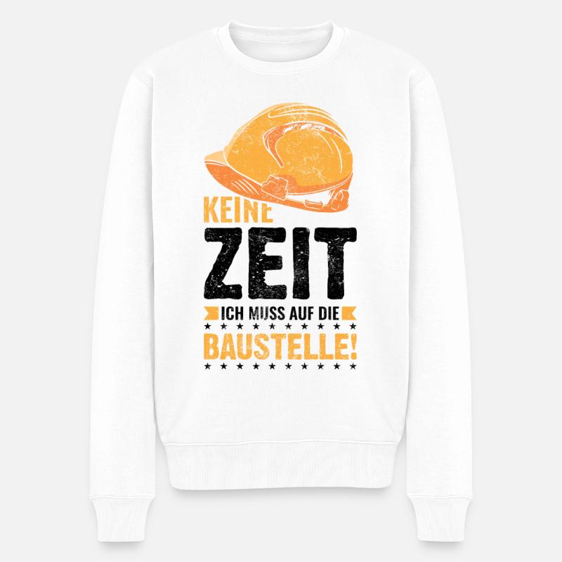 Bauleiter Bau Baustelle - Männer Premium Bio Pullover - Weiß