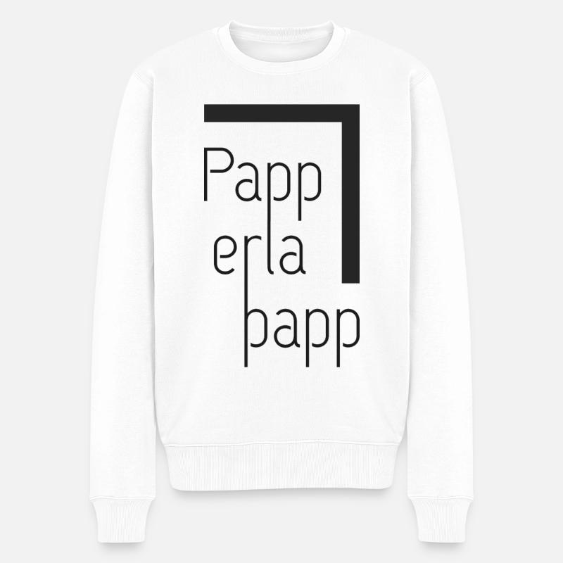 Papperlapapp (zeta) - Männer Premium Bio Pullover - Weiß