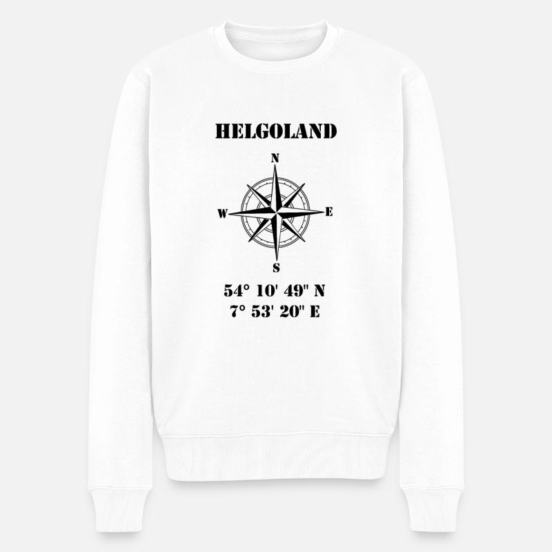 Heligoland - Pull Premium bio Homme - blanc