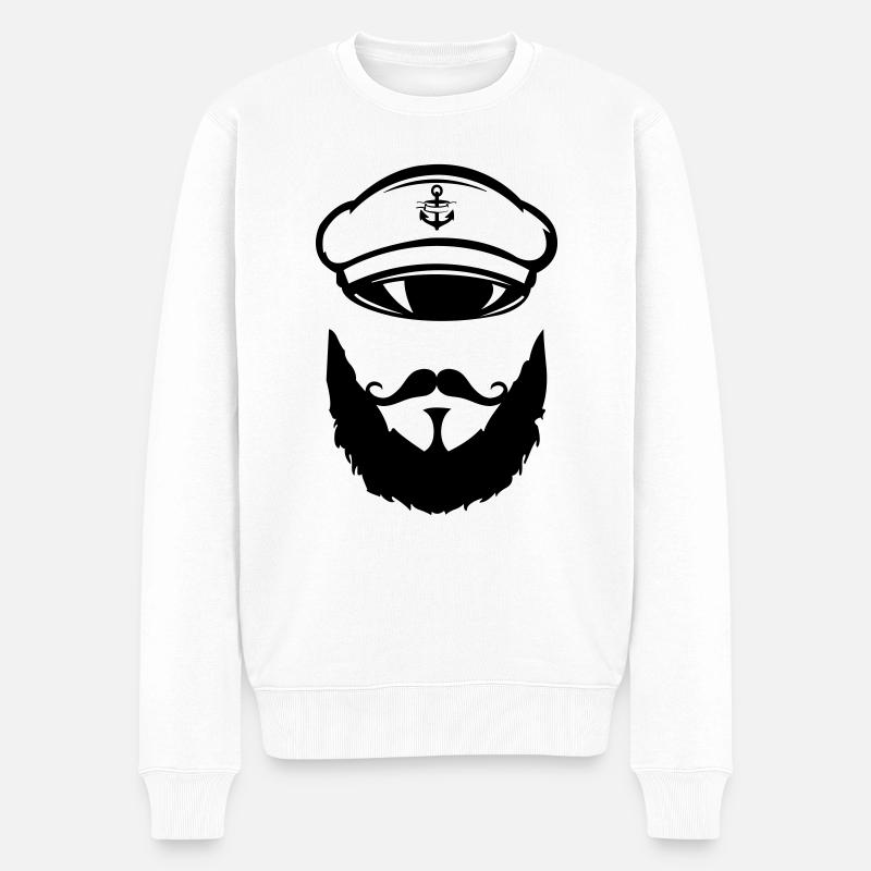 Capitaine - Pull Premium bio Homme - blanc