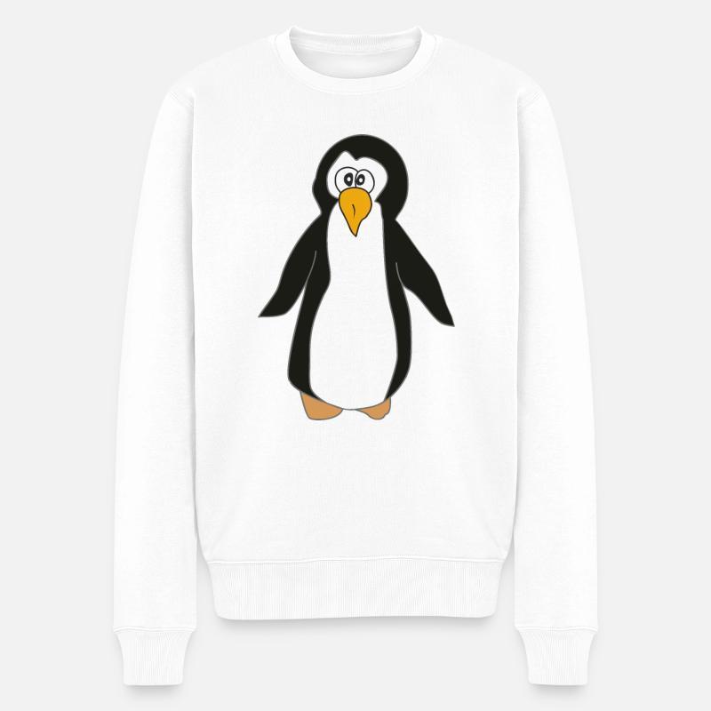 Drôle de pingouin - Pull Premium bio Homme - blanc