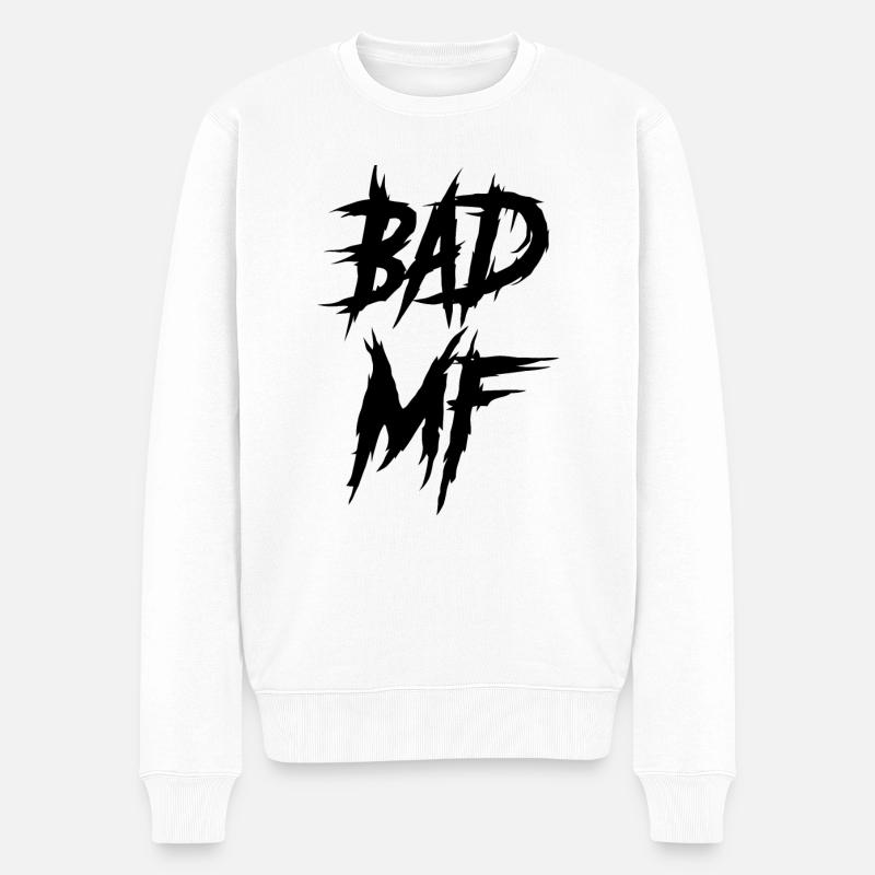 BAD - Männer Premium Bio Pullover - Weiß
