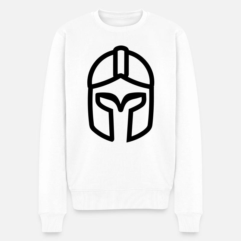 casque spartiate - Pull Premium bio Homme - blanc