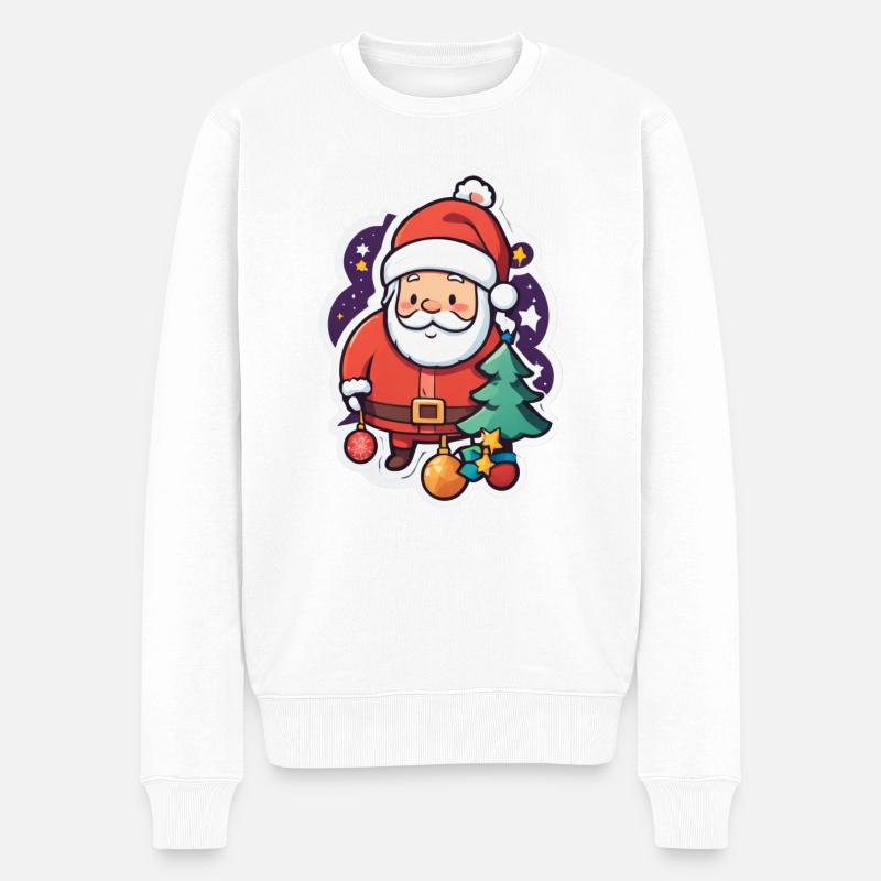 Père Noël - Pull Premium bio Homme - blanc