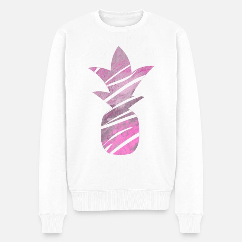 CETTE ANANAS - Pull Premium bio Homme - blanc