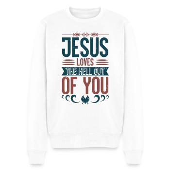Baptême, communion et confirmation cadeaux - Pull Premium bio Homme - blanc - Devant - Thijin (182cm)