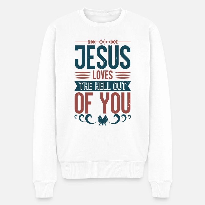 Baptême, communion et confirmation cadeaux - Pull Premium bio Homme - blanc