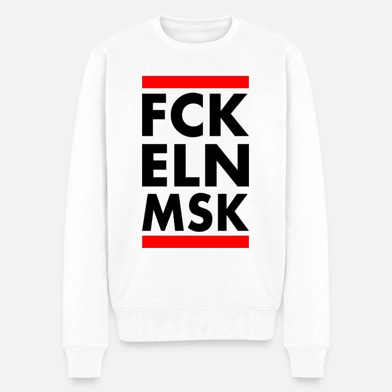 Fck eln msk - Männer Premium Bio Pullover - Weiß