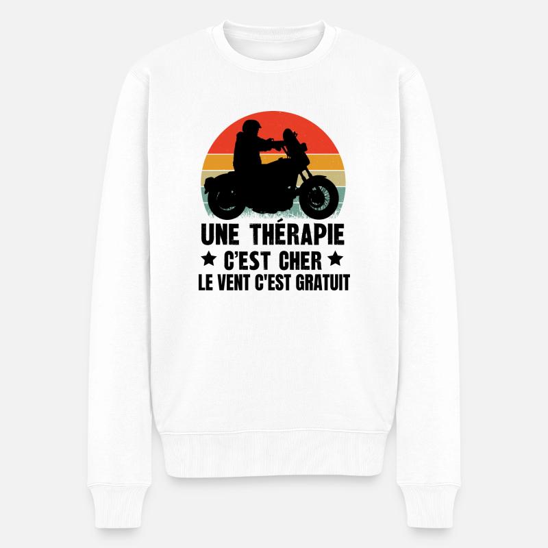 une thérapie c'est cher - Pull Premium bio Homme - blanc