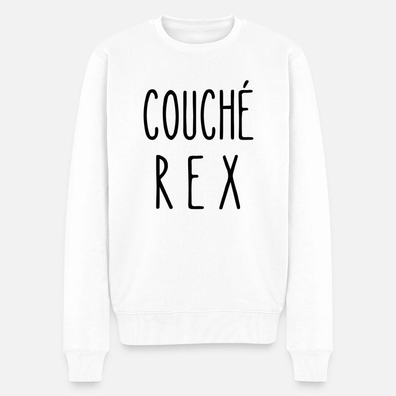 couché rex - Pull Premium bio Homme - blanc