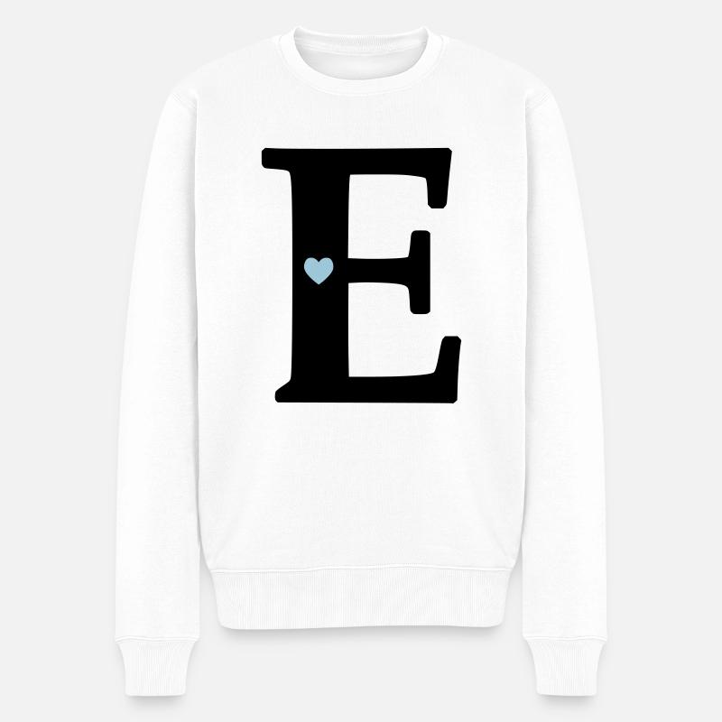 Lettre E Point de départ - Pull Premium bio Homme - blanc