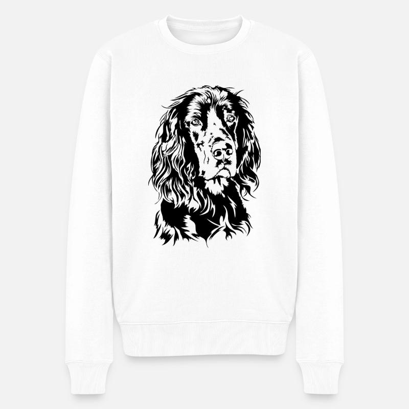 GORDON SETTER Portrait Hunde Hund Wilsigns - Männer Premium Bio Pullover - Weiß