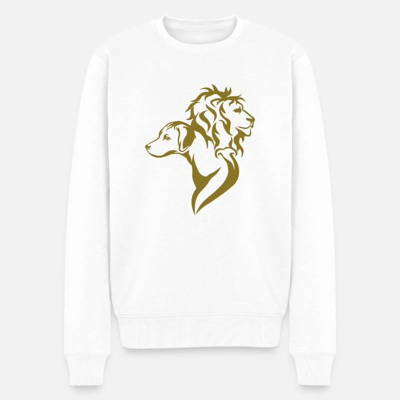 Golden Ridgeback - Männer Premium Bio Pullover - Weiß