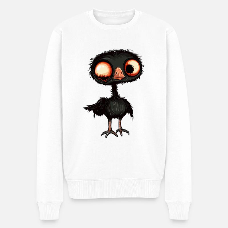 Strauß Halloween Comic Lustig - Männer Premium Bio Pullover - Weiß