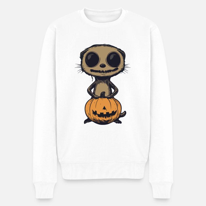 Meerkat Halloween Comic Funny - Men's Premium Organic Jumper - white