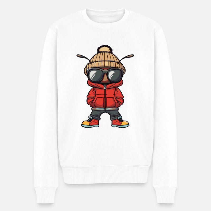 Ameise Cool Comic - Männer Premium Bio Pullover - Weiß