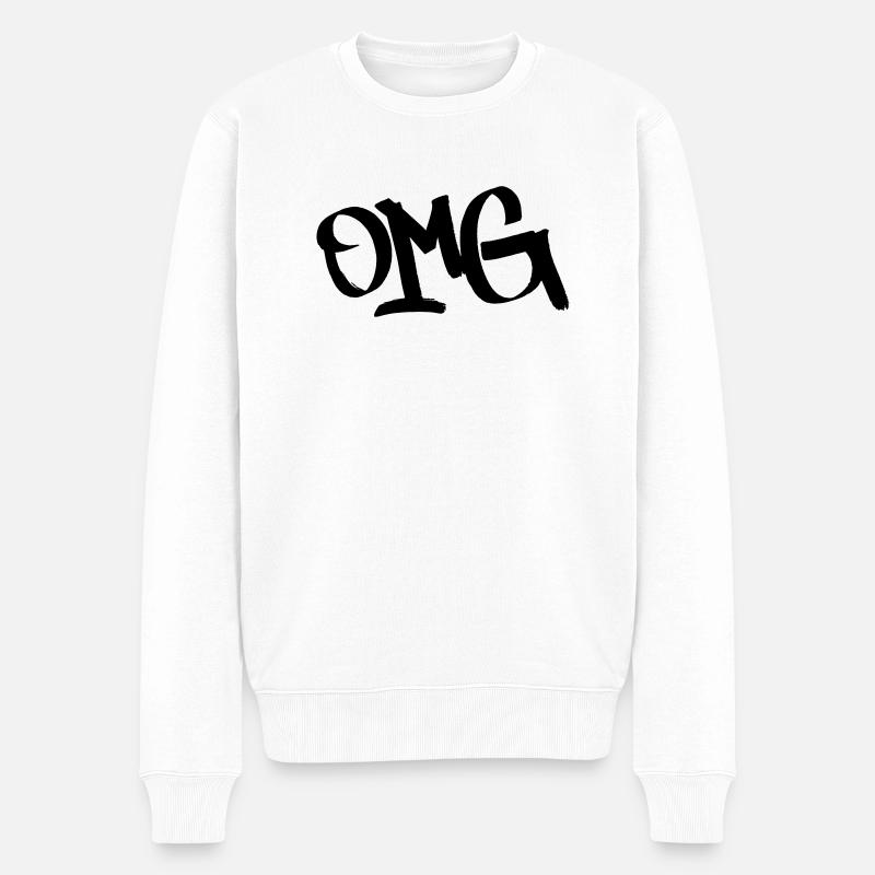 OMG - Männer Premium Bio Pullover - Weiß