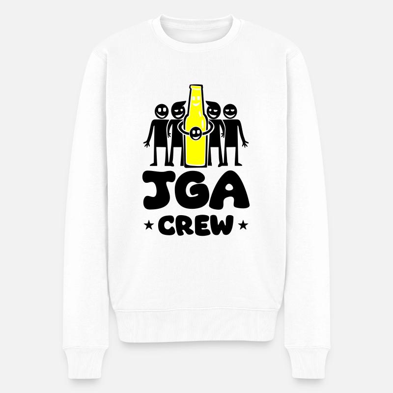 Bachelor Party Crew - Men's Premium Organic Jumper - white