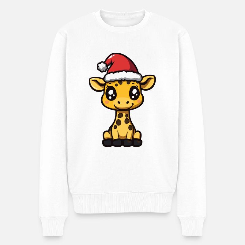 Girafe Weihnachten Noël - Pull Premium bio Homme - blanc