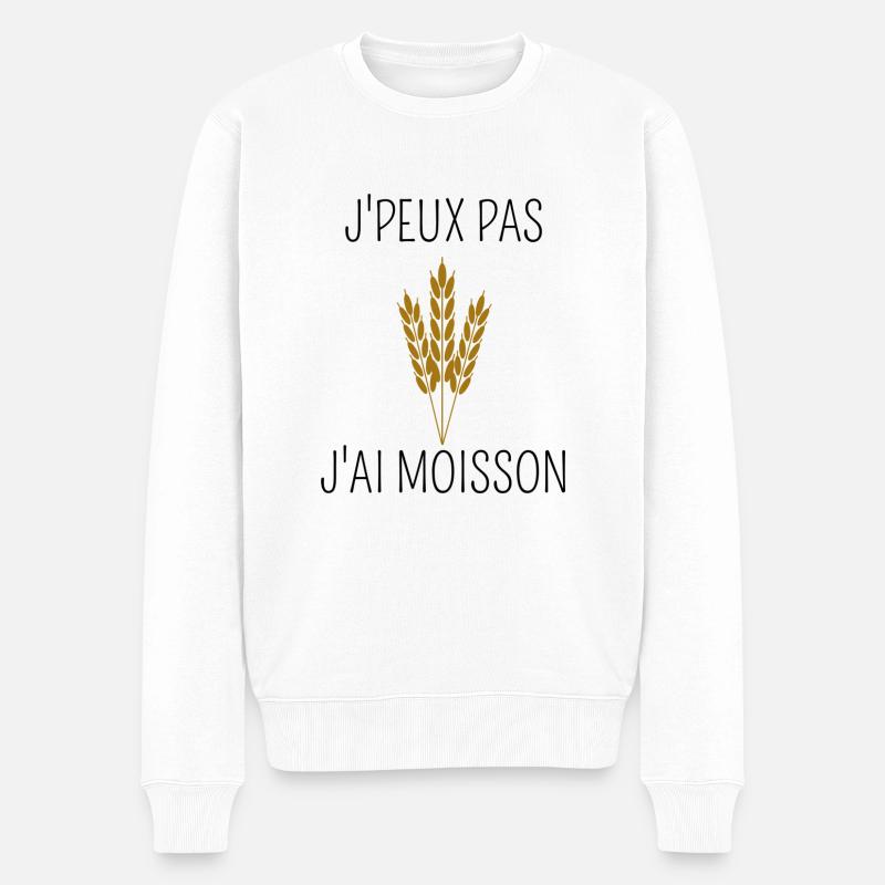 Je peux pas j'ai moisson - Pull Premium bio Homme - blanc
