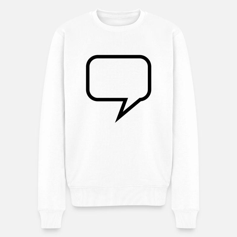 sprechblase_1c - Pull Premium bio Homme - blanc