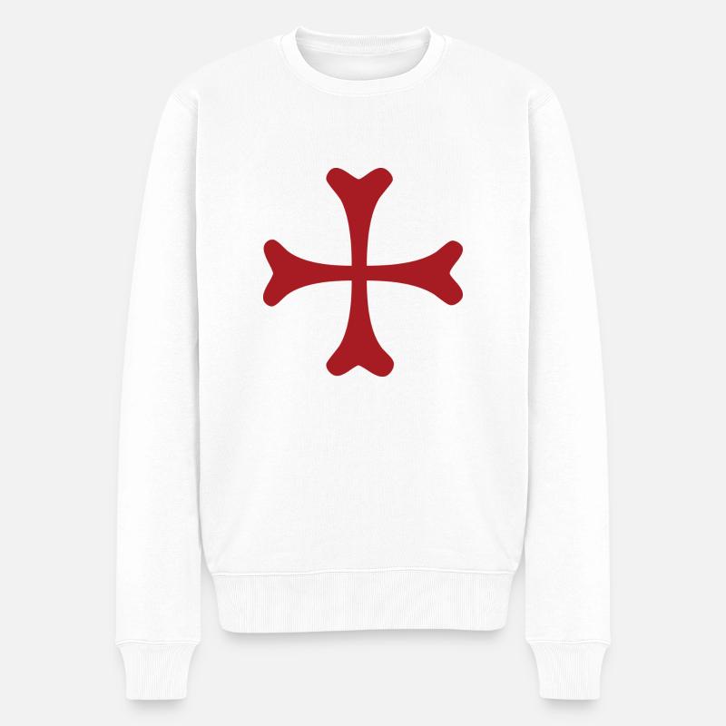 Templar - Männer Premium Bio Pullover - Weiß