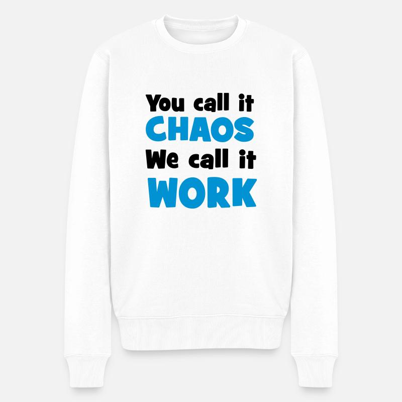 Chaos - Pull Premium bio Homme - blanc