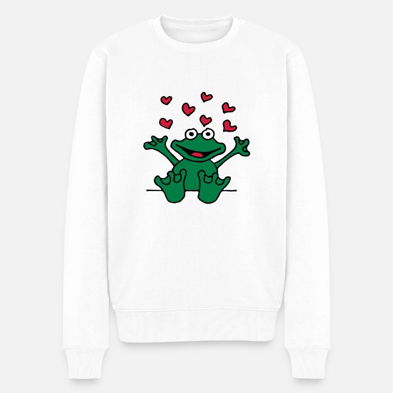 heart_frog_1220113c_a - Pull Premium bio Homme - blanc