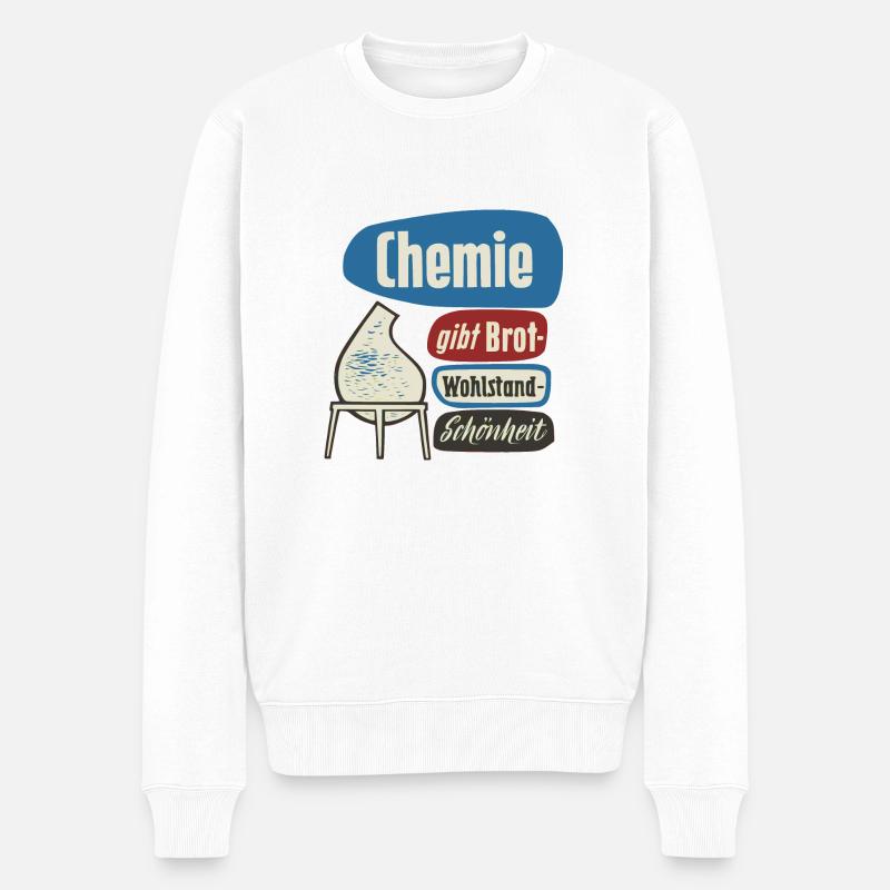 Chemie Werbung - Männer Premium Bio Pullover - Weiß
