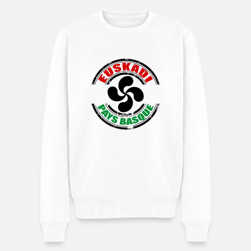 euskadi pays basque 01 - Pull Premium bio Homme - blanc