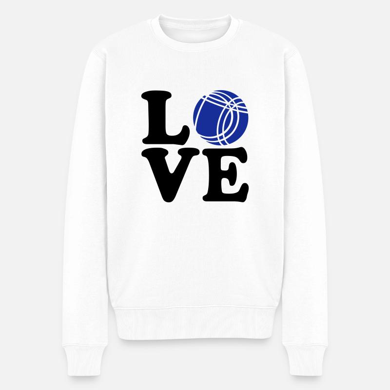 Boule - Männer Premium Bio Pullover - Weiß