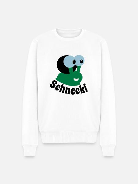 Schnecki - Männer Premium Bio Pullover - Weiß
