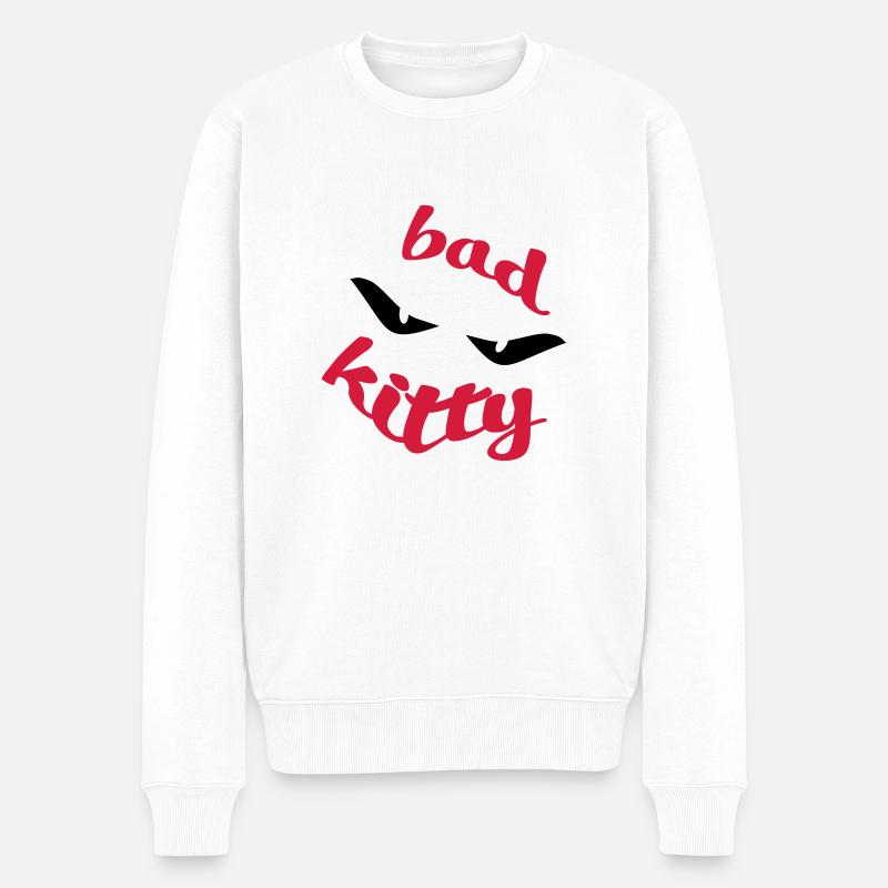 chats - Pull Premium bio Homme - blanc