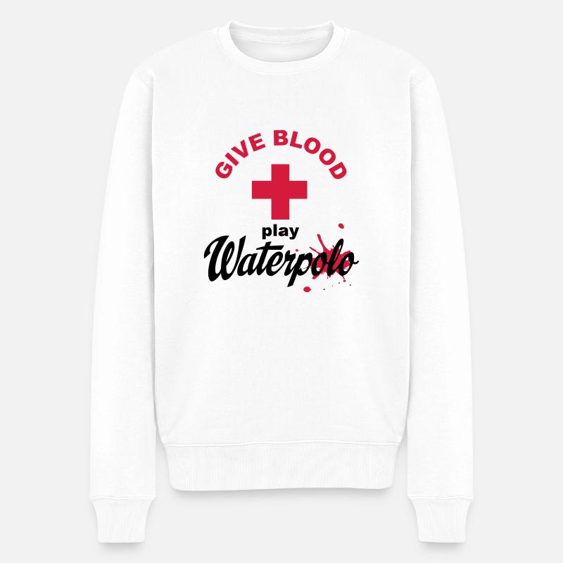 water polo - Männer Premium Bio Pullover - Weiß