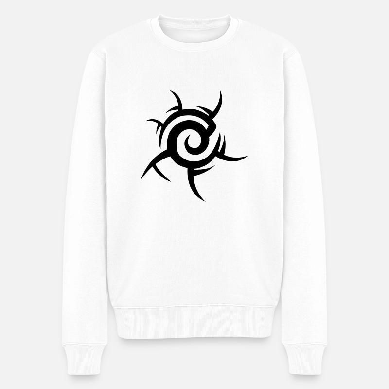 tribal - Männer Premium Bio Pullover - Weiß